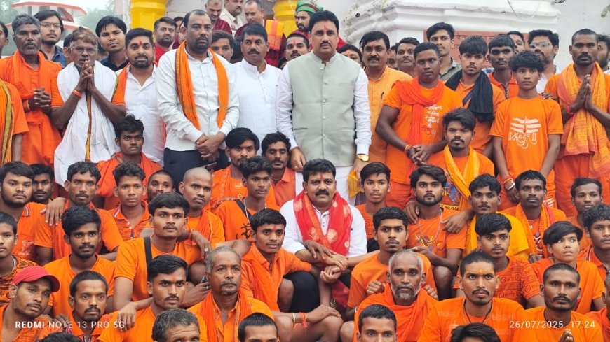 छत्तीसगढ़ के उपमुख्यमंत्री विजय शर्मा ने किया मां नर्मदा का दर्शन पूजन मृत्युंजय आश्रम मे स्वामी हरिहरानंद जी ने करवाया रुद्राभिषेक